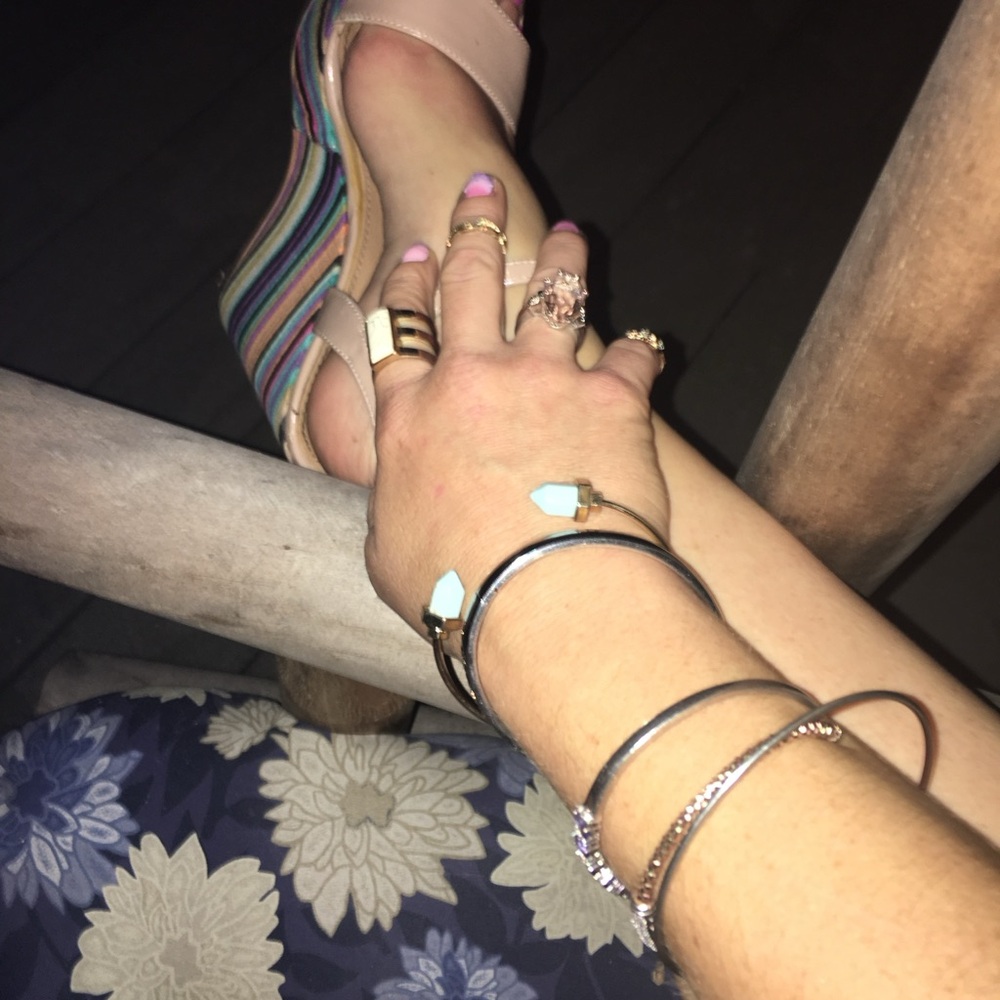 Steve Madden Multi Colored Wedges Size 7 - image 5